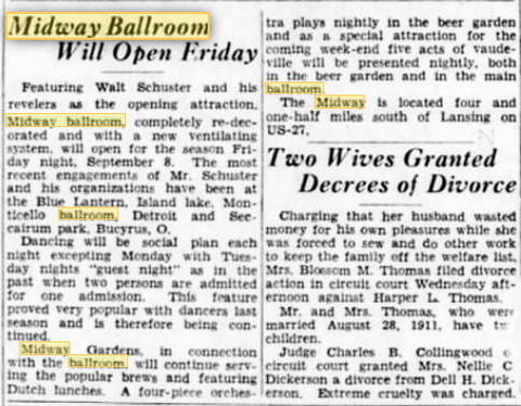 Midway Gardens (Midway Ballroom) - 1933 Article (newer photo)